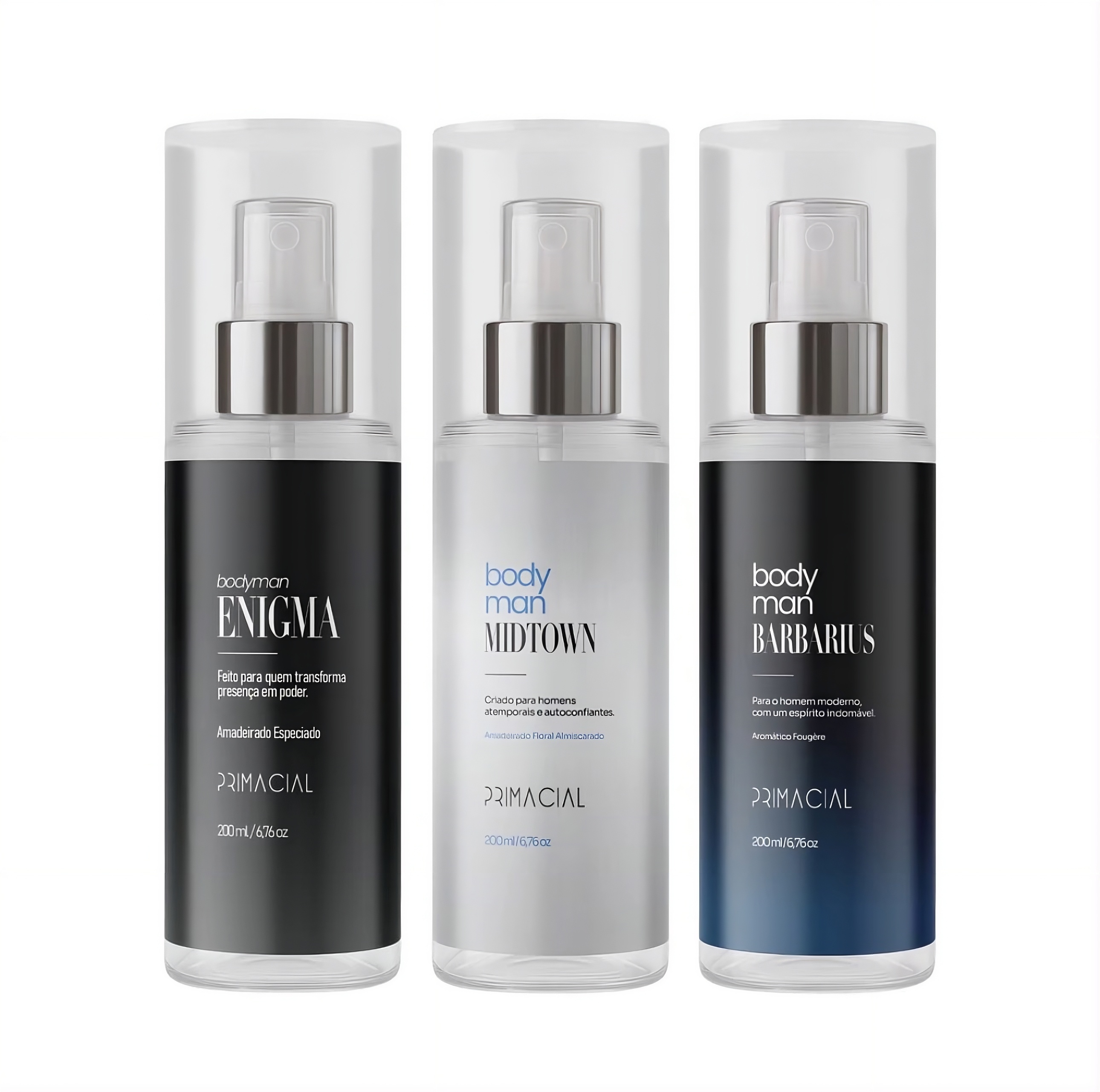 Kit com três body splash Primacial