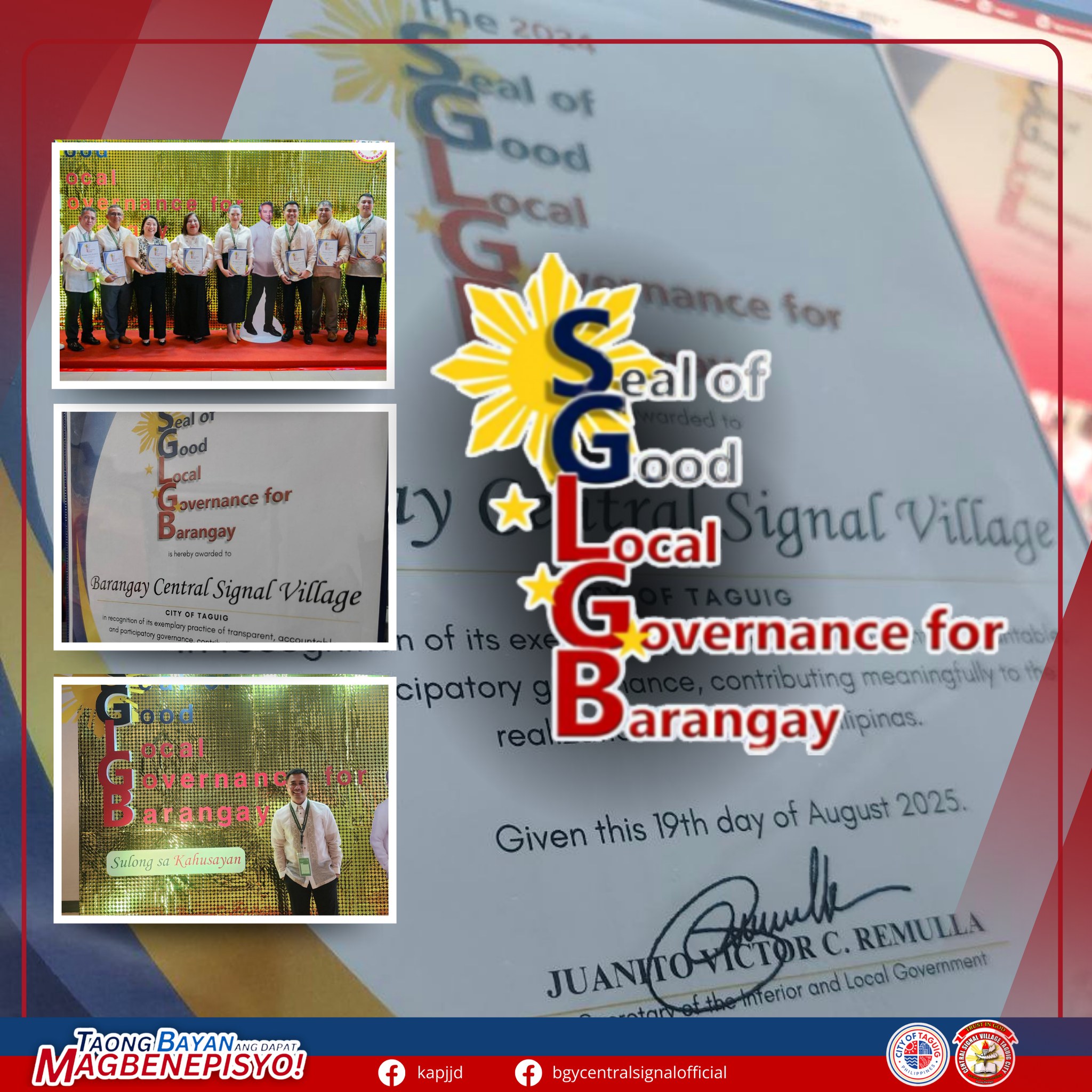 𝐒𝐄𝐀𝐋 𝐎𝐅 𝐆𝐎𝐎𝐃 𝐋𝐎𝐂𝐀𝐋 𝐆𝐎𝐕𝐄𝐑𝐍𝐀𝐍𝐂𝐄 𝐅𝐎𝐑 𝐁𝐀𝐑𝐀𝐍𝐆𝐀𝐘 (𝐒𝐆𝐋𝐆𝐁) - 1