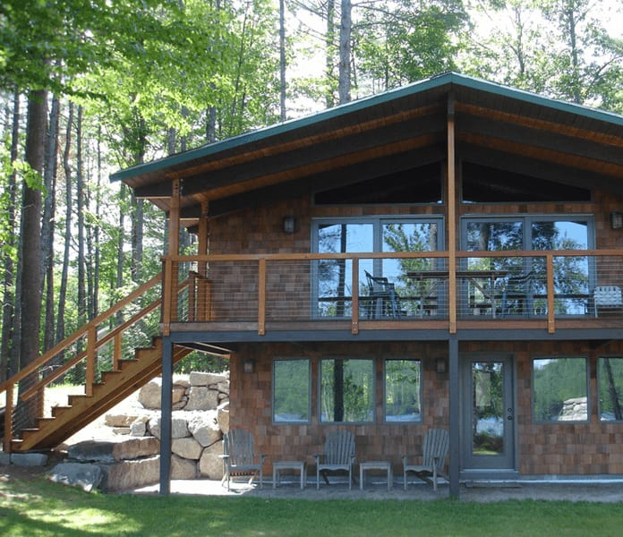 Lodge home example with cable railings