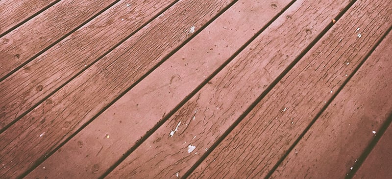 Old wood decking surface