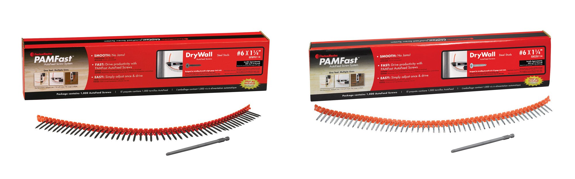 PAMFast AutoFeed Screws for Drywall to Steel Studs