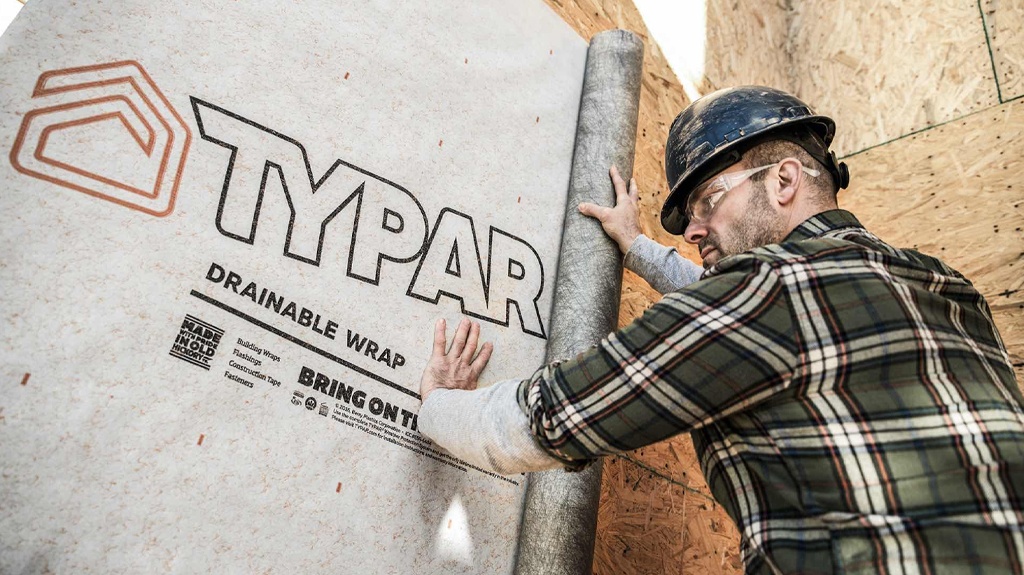 Typar DrainableWrap on the jobsite