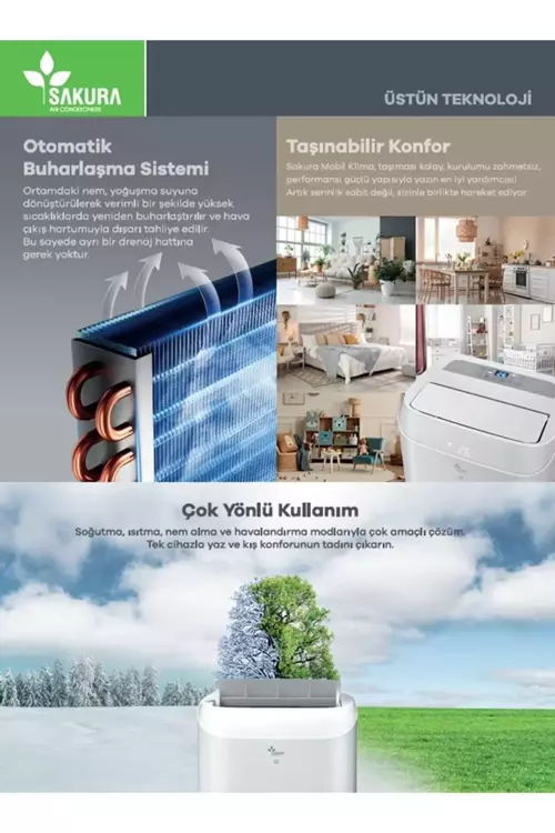 Sakura SAC 18 MB 18000 BTU Mobil Klima görsel 2
