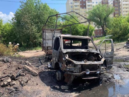 В Копейске загорелась Газель