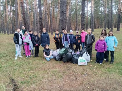 Юные экологи Кусы помогли очистить лес от мусора