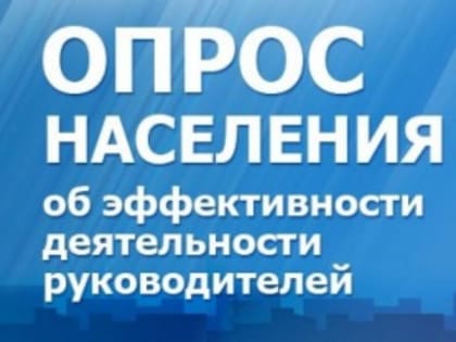 Правительством Челябинской области ведётся опрос по оценке населением эффективности деятельности руководителей органов местного самоуправления муниципальных районов и городских окр