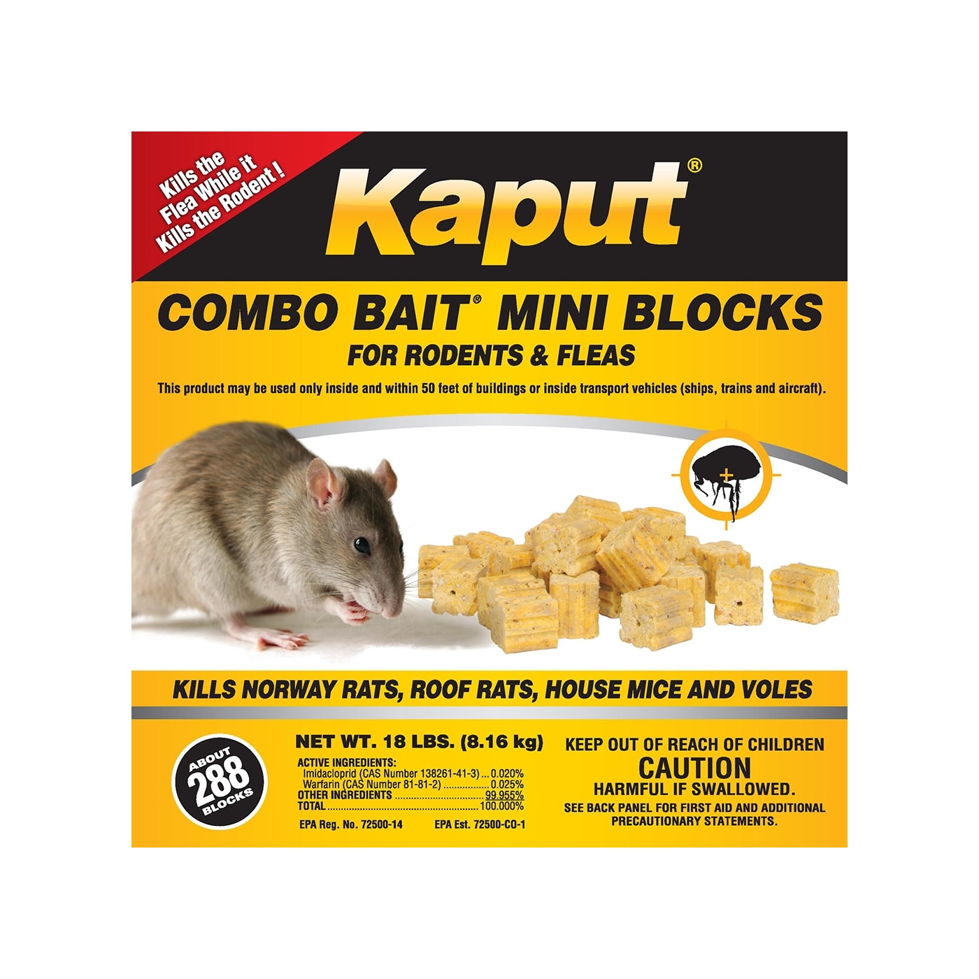Kaput Rat Mouse Vole Bait - 60 Place Packs 61110