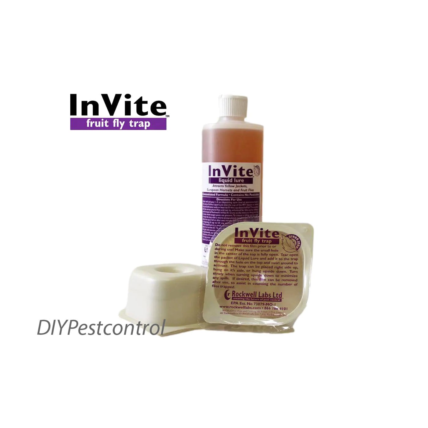 Invite Fruit Fly Traps with Invite Liquid Lure