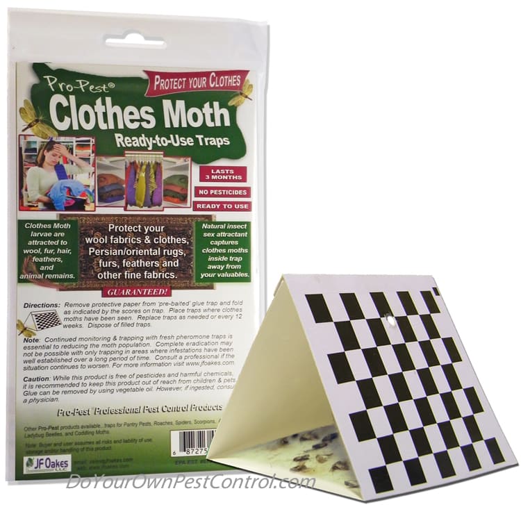 Pro-Pest Clothes Moth Traps - Ready to Use - 1 Package of 2 Traps