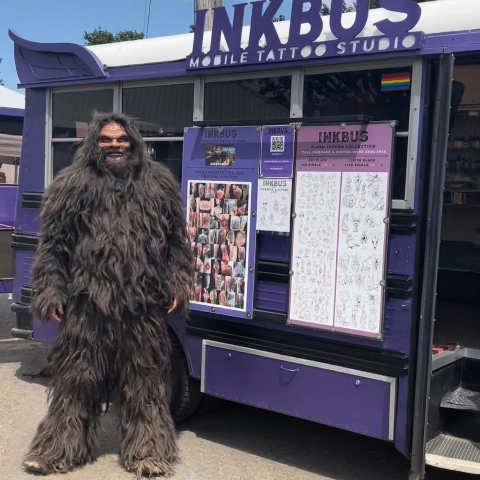 INKBUS with Bigfoot outside