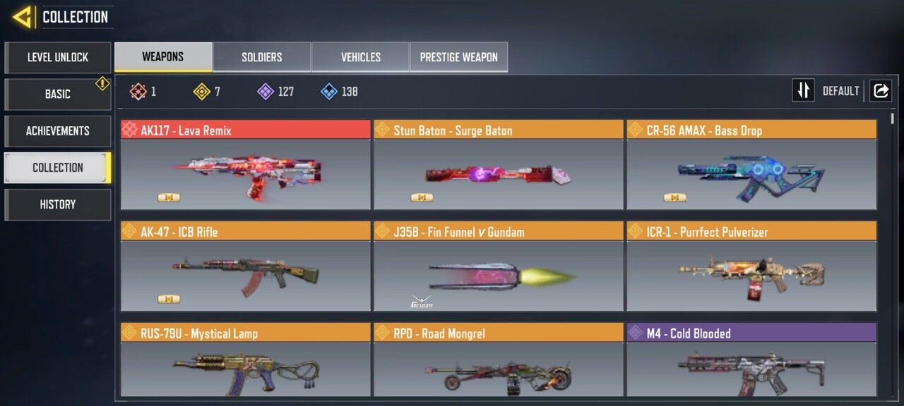 Call of Duty Mobile Account – (1 mythic gun 7 legend gun LVL 173 127 Epic Guns 56 Characters Epics C: 15k) Call of Duty Mobile Account – (1 mythic gun 7 legend gun LVL 173 127 Epic Guns 56 Characters Epics C: 15k)