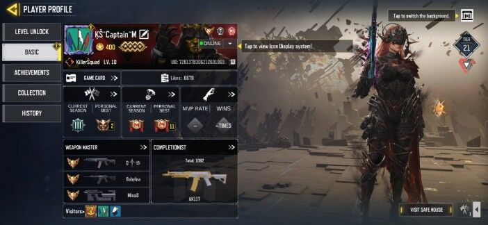 Call of Duty Mobile Account - [Level 400] 10CP | 15 Mythic & 37 Legendary Skins | 13 Mythic & 32 Legend Weapons | 2 Mythic & Legend Soldier | Rare Mythic | Sniper x Shotgun