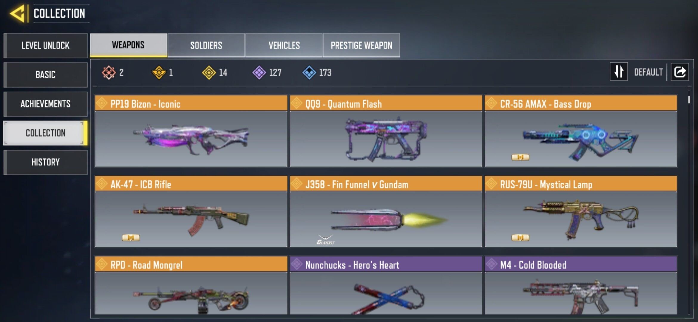 Call of Duty Mobile Account - [Level 300] 10 CP Spins | 2 Mythic & 14 Legendary Weapons | XM4 | EM2 | Locus | SKS | Mythic Sophia | Grinded Camos | Cool Epics