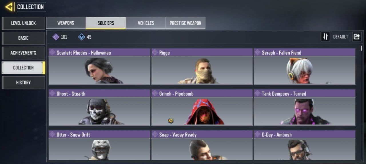 Call of Duty Mobile Account – 3 Mythic Guns | 5 Legend Guns | 355 Epic Guns | 226 Skins | Dance : 63 | Diamond gun : 5