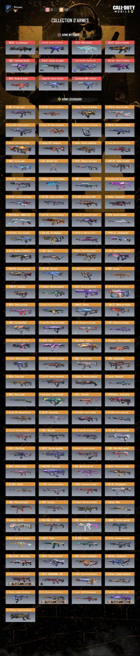 Call of Duty Mobile Account – Codm Account EU 30cp, 11 mythic maxed and 113 leg Call of Duty Mobile Account – Codm Account EU 30cp, 11 mythic maxed and 113 leg