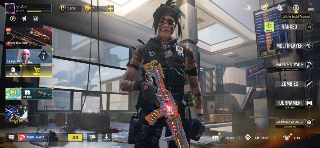 Call of Duty Mobile Account – 272 Level Mythic+5 Legend Gun | 198 Epic Gun