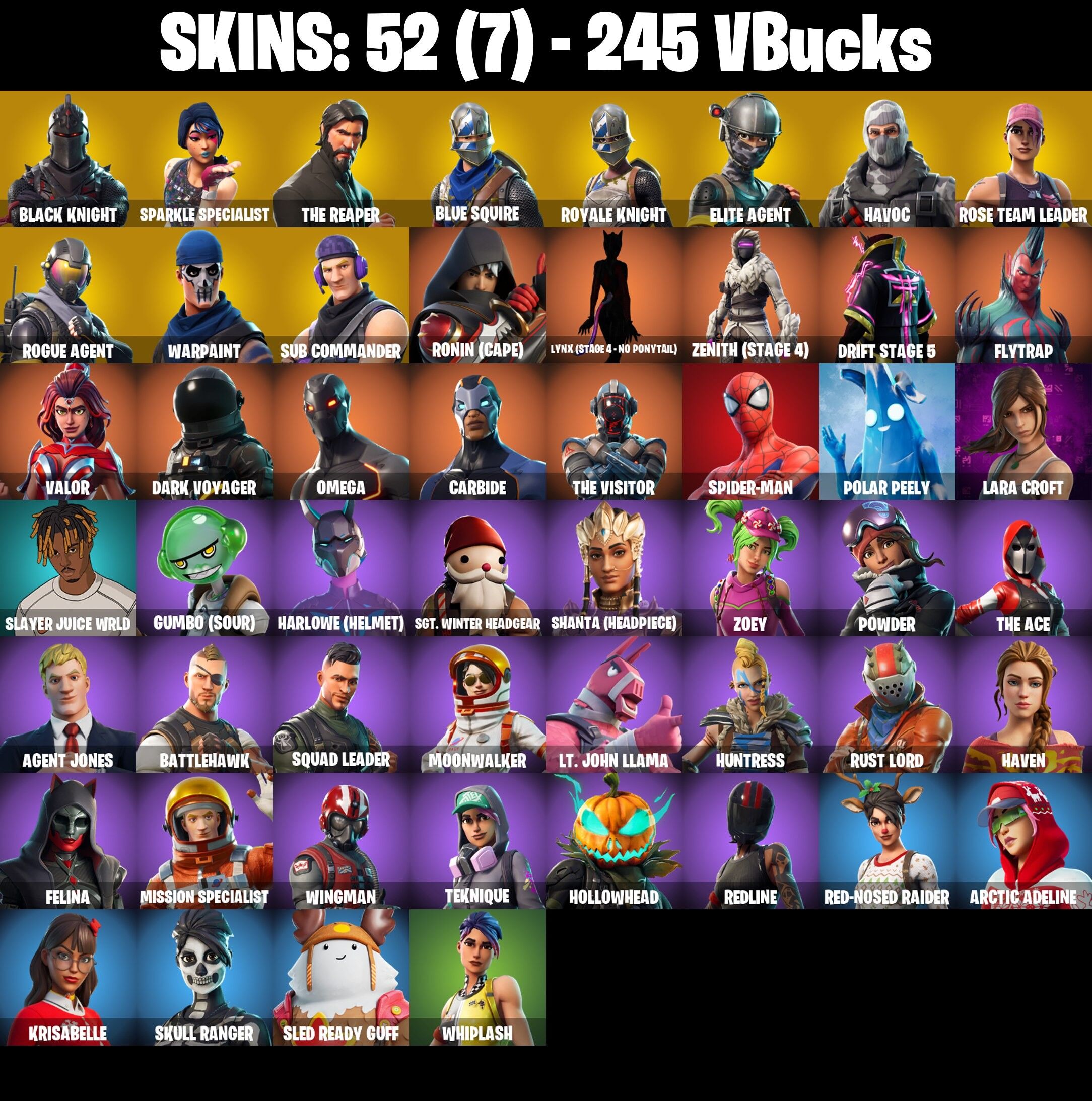 Fortnite Account ( PLAYSTATION / XBOX / PC / NINTENDO ) (BLACK KNIGHT, THE REAPER, TAKE THE L) (52 Skins) Fortnite Account ( PLAYSTATION / XBOX / PC / NINTENDO ) (BLACK KNIGHT, THE REAPER, TAKE THE L) (52 Skins)