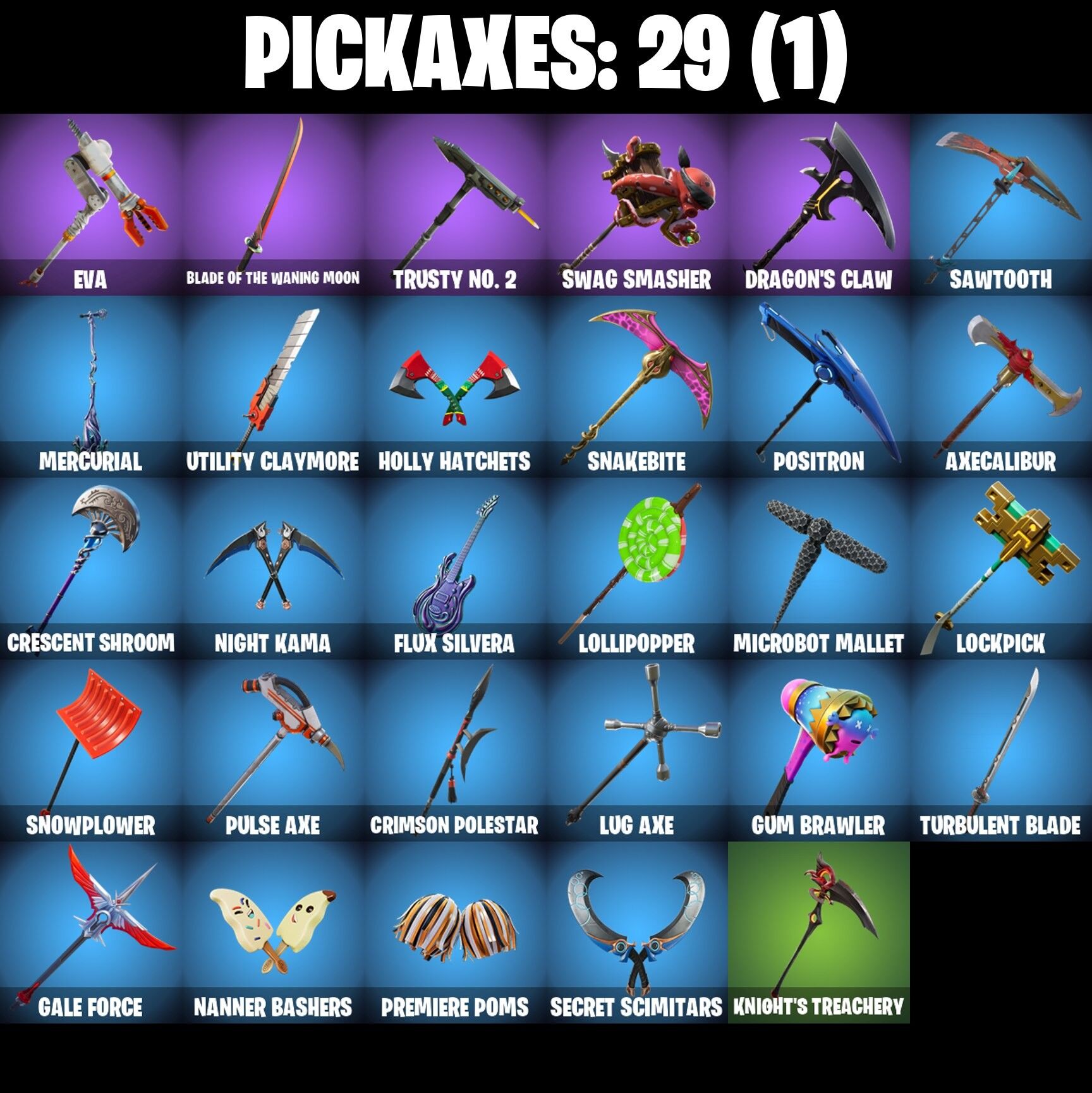 Fortnite Account ( PLAYSTATION / XBOX / PC / NINTENDO ) (THE REAPER, TAKE THE L, BLUE SQUIRE) (23 Skins)