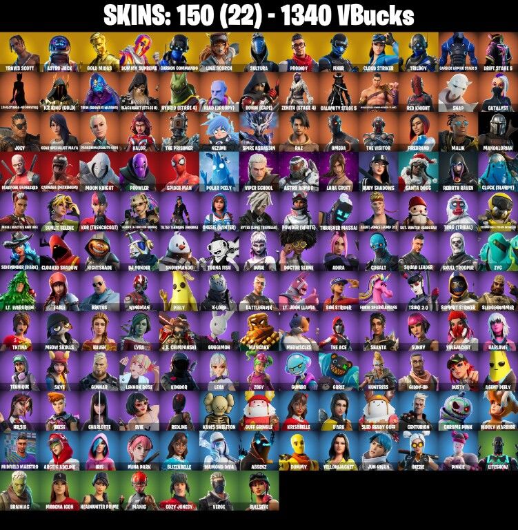 Fortnite Account ( PLAYSTATION / XBOX / PC / NINTENDO ) (Travis Scott, Astro Jack, Gold Midas) (150 Skins) Fortnite Account ( PLAYSTATION / XBOX / PC / NINTENDO ) (Travis Scott, Astro Jack, Gold Midas) (150 Skins)