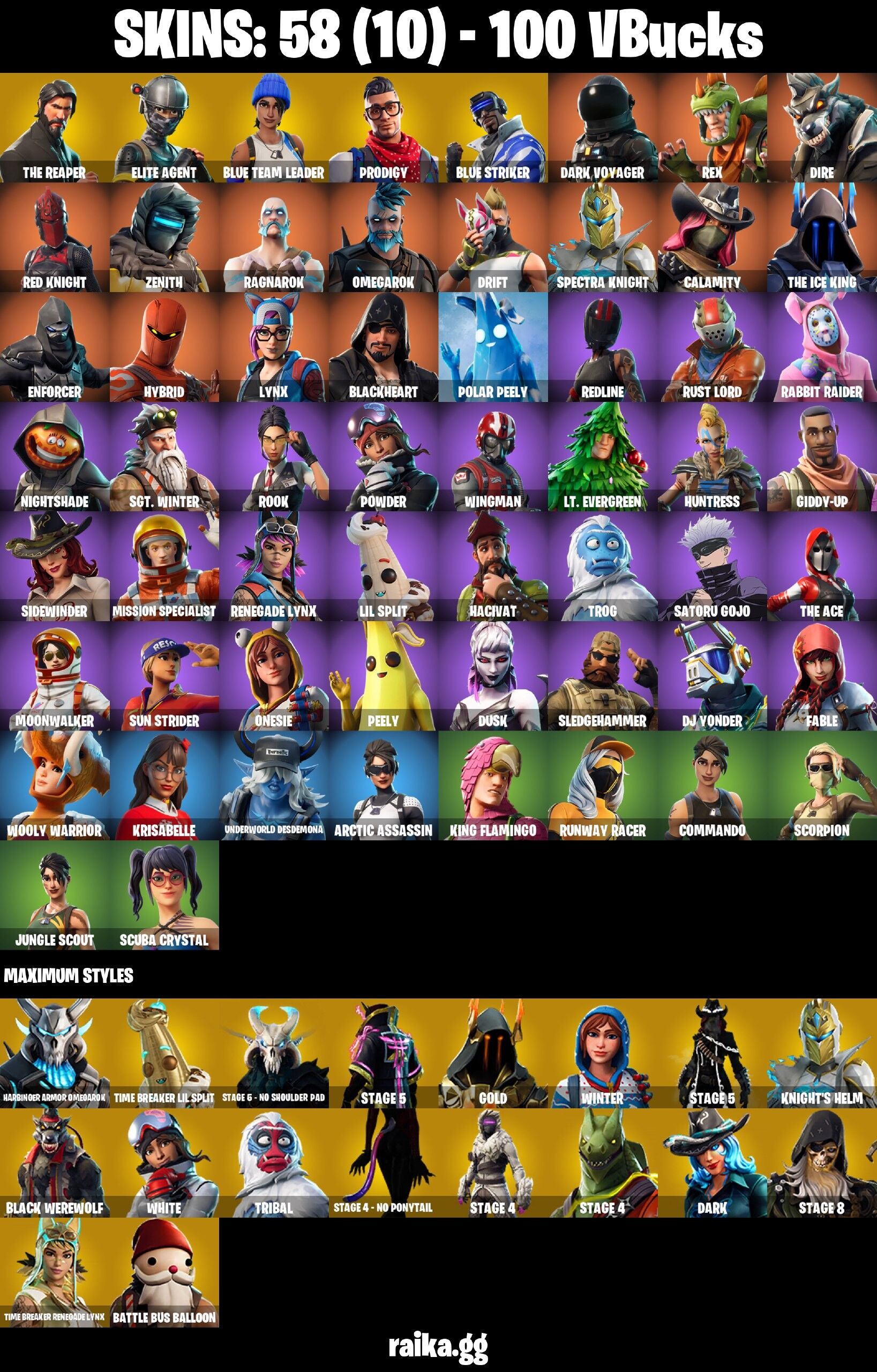 Fortnite Account ( PLAYSTATION / XBOX / PC ) (The Reaper, Take The L) (58 Skins) Fortnite Account ( PLAYSTATION / XBOX / PC ) (The Reaper, Take The L) (58 Skins)