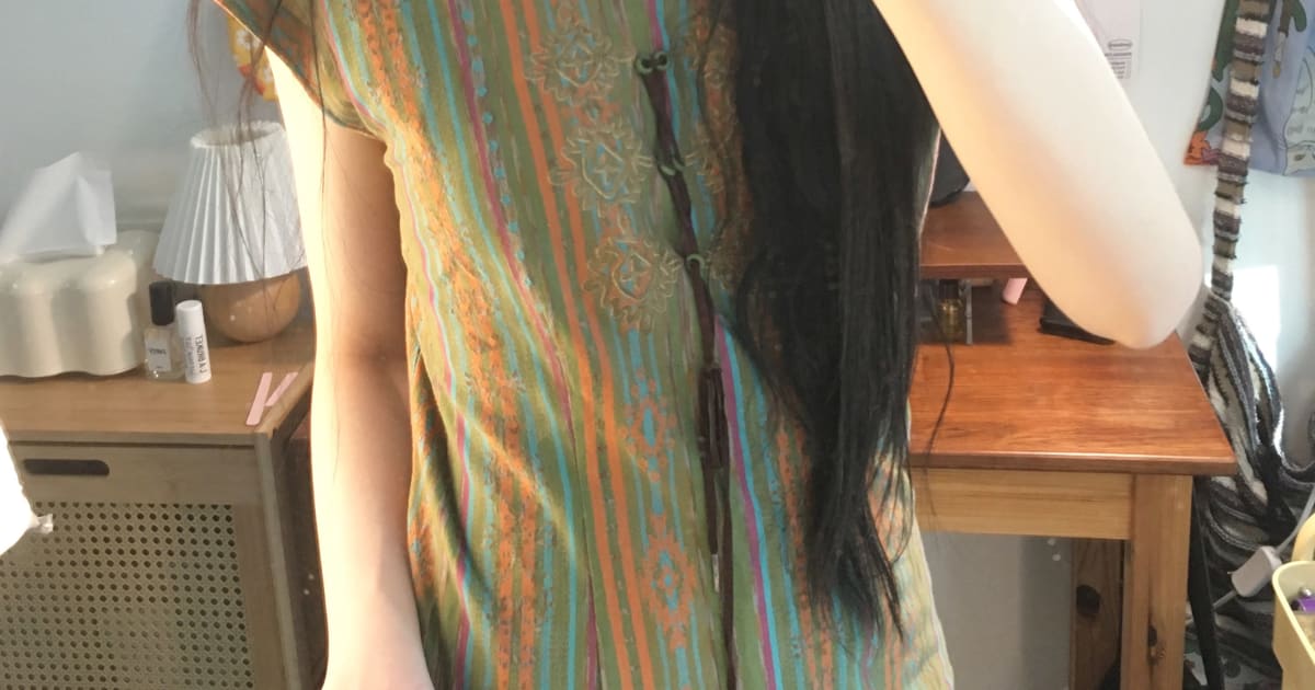VINTAGE ETHNIC SLEEVELESS ORANGE