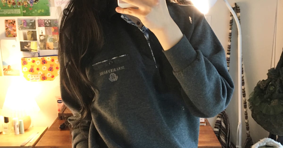 VINTAGE PREPPY MOOD SWEATSHIRT CHARCOAL