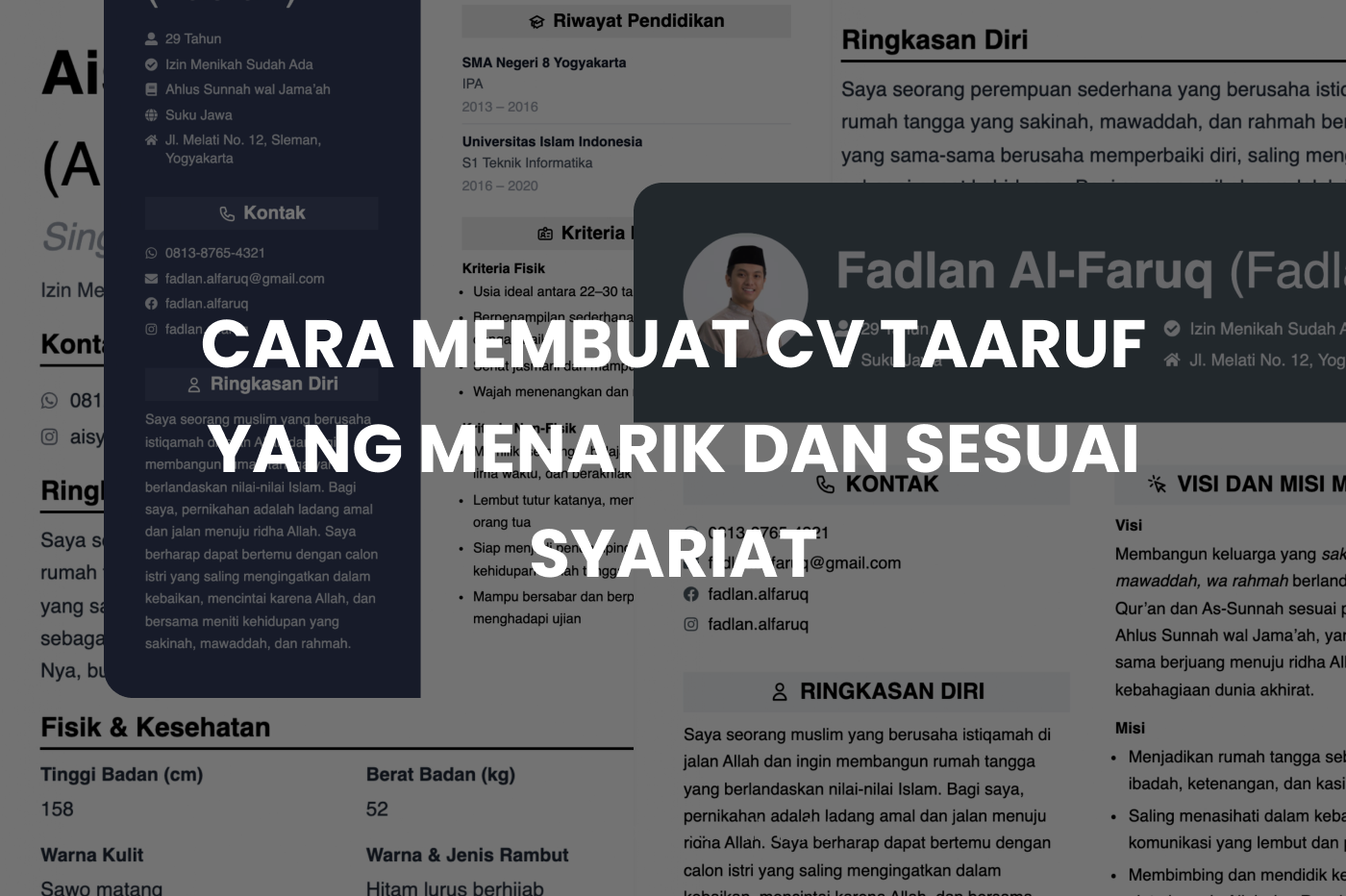 Cover artikel 'Cara Membuat CV Taaruf yang Menarik dan Sesuai Syariat'