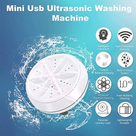 Mini Ultrasonic Washing Machine (Minimum Order Quantity 1 Carton/60 PCs) image 4