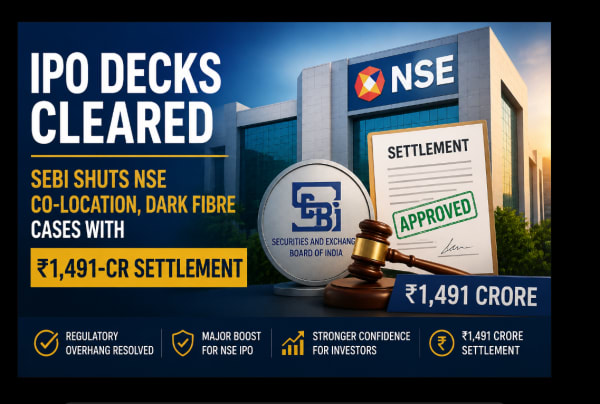 IPO Decks Cleared: SEBI Shuts NSE Co-location & Dark Fibre Cases with ₹1,491 Crore Settlement