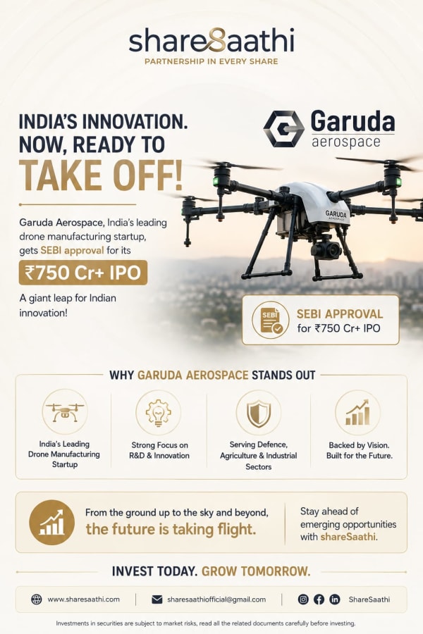 Garuda Aerospace Gets SEBI Nod for ₹750 Crore+ IPO: Drone Startup Moves Closer to Public Listing