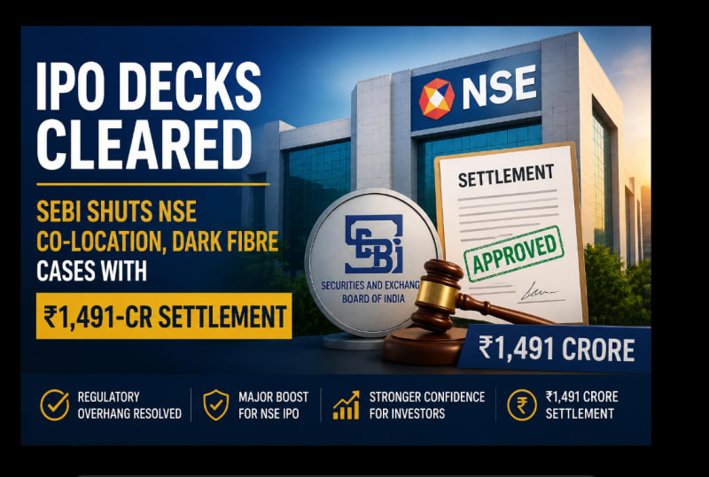 IPO Decks Cleared: SEBI Shuts NSE Co-location & Dark Fibre Cases with ₹1,491 Crore Settlement