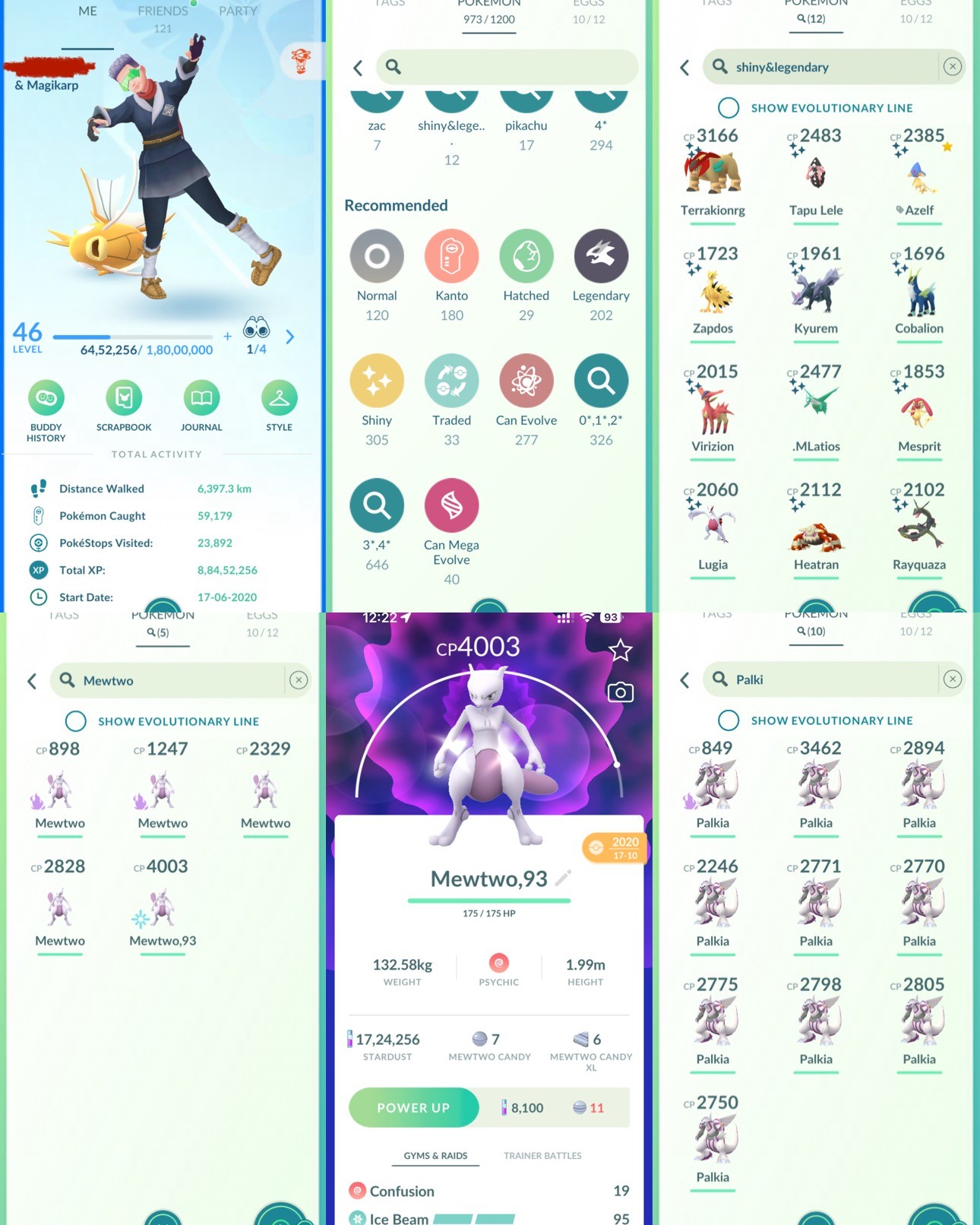 Pokemon Go Account – Level 46 Mystic | Shiny Rayquaza | 294 Hundo | 13 Shundo | 5 Mewtwo | 202 Legendary | 305 Shiny | Azelf | 1724256 Stardust | Instant Delivery | P40