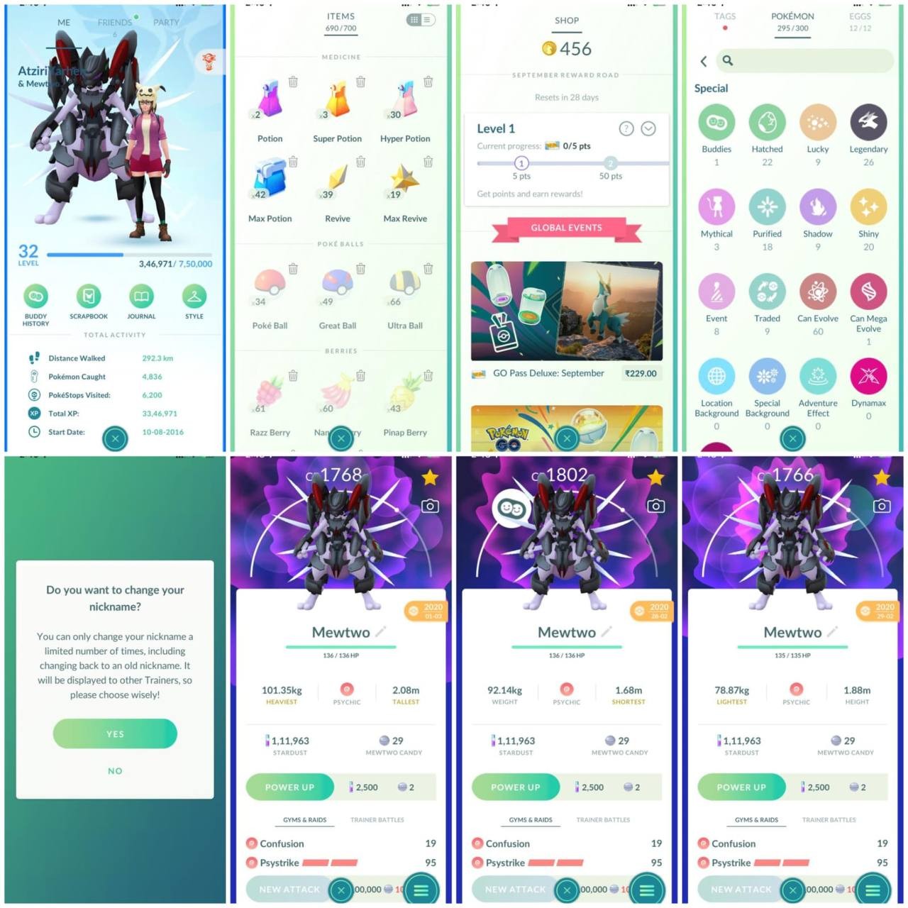 Pokemon Go Account – 🔥LVL 32(YEAR 2016)🥵3X ARMORED MEWTWO,☘️26 LEG,3 MYTH🤯20 SHINY ✨ CLONE BLASTOISE , SHINY HO-OH , OLD YEAR MONS AND MORE🍁 🥵 OP ACC🔥