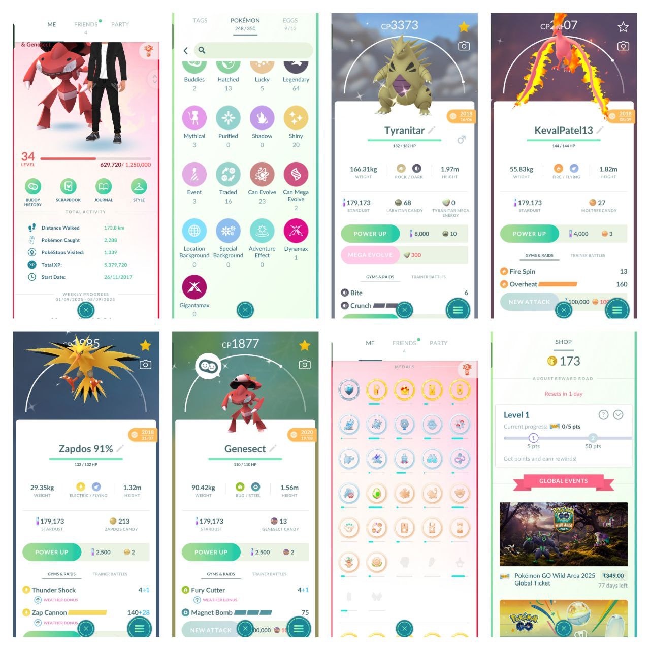 Pokemon Go Account – SHINY CHARIZARD🔥SHINY RAICHU☣️SHINY LEGENDARY ZAPDOS⚡ SHINY LEGENDARY MOLTRES🔥 LEGENDARY MEWTWO❄️34 LEVEL ACCOUNT ⚜ 64 Legendary 🐉 20 SHINIES✨ See Descriptio