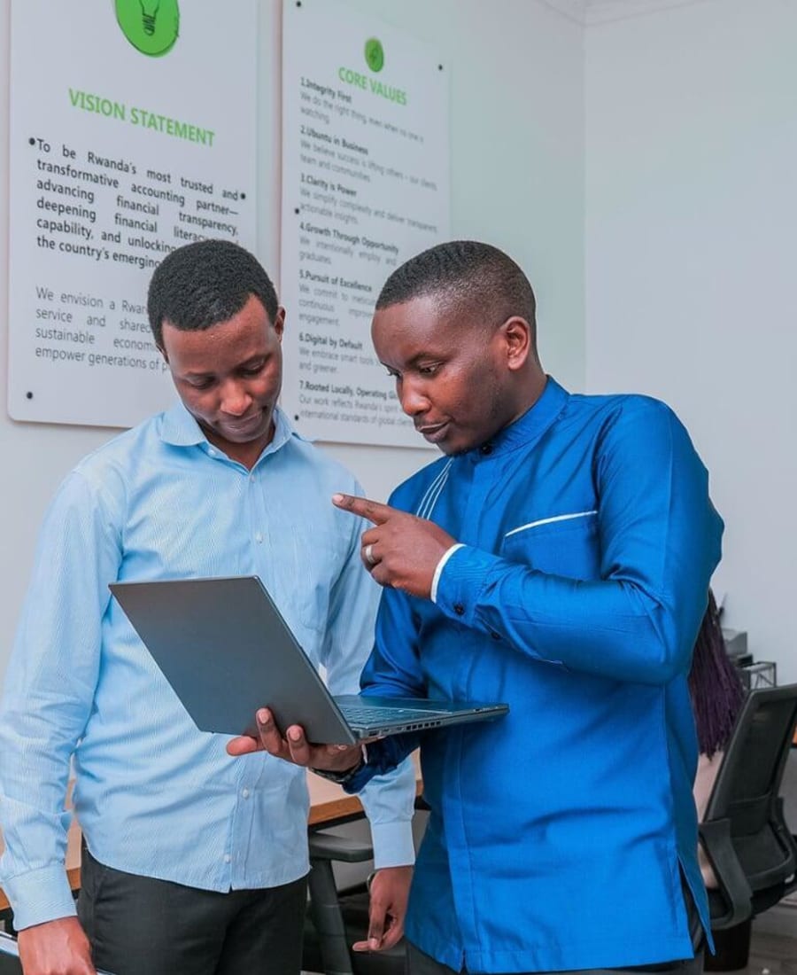 ALSM Consulting Group accounting and audit team working together in Kigali, Rwanda