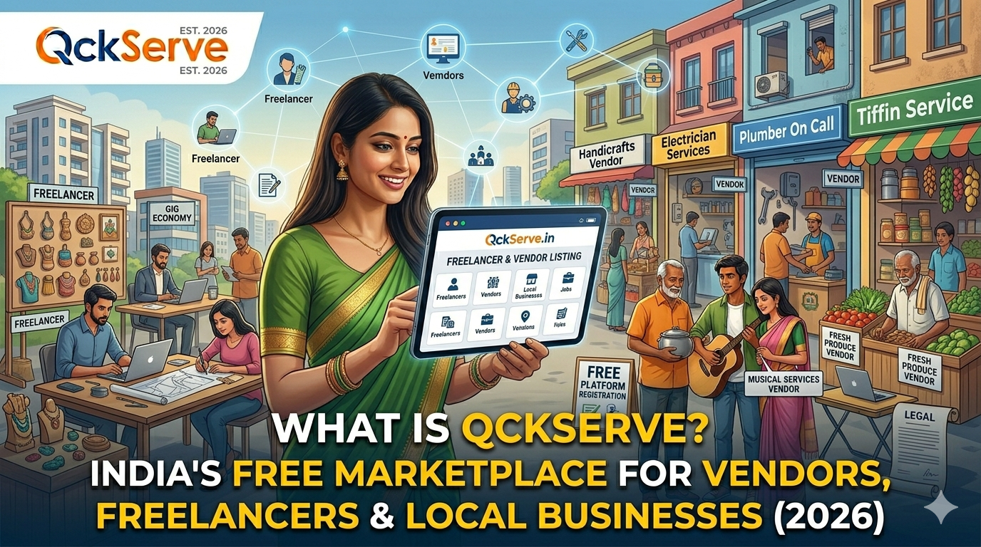 What Is QckServe? India's Free Marketplace for Vendors, Freelancers & Local Businesses (2026)