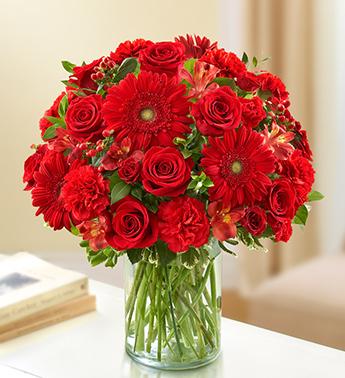 Sincerest Sorrow - All Red Flower Bouquet