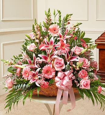 PINK COMFORT SPRAY FUNERAL FLOWERS in Jacksonville, FL - DINSMORE FLORIST  INC.