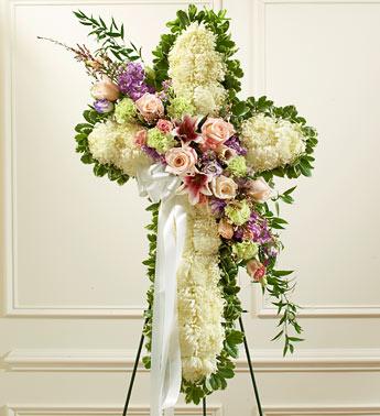 Funeral Crosses & Standing Sprays, Vickies Flowers