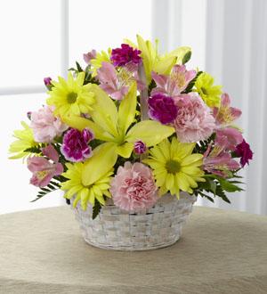 The FTD® Basket of Cheer® Bouquet Flower Bouquet