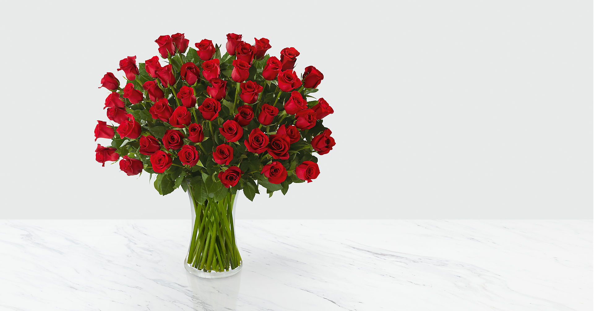 50 Stems of Red Roses- Beautiful Fresh Cut Flowers- Express Delivery