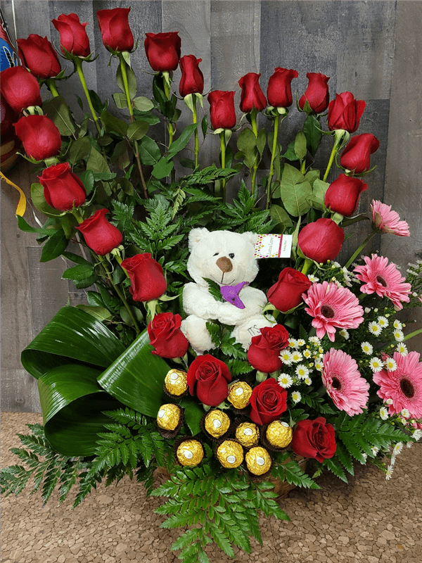 Lots a Love Heart Shape & Ferrero Rocher Flower Delivery WinstonSalem