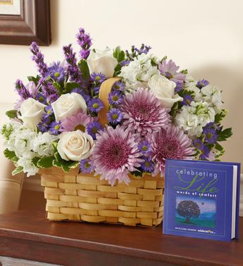 Celebrating Life - Lavender and White Flower Bouquet