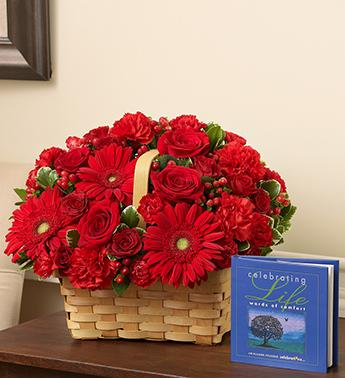 Celebrating Life - All Red Flower Bouquet