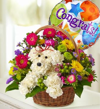 a-DOG-able in a Basket Flower Delivery Rittman OH - Creative