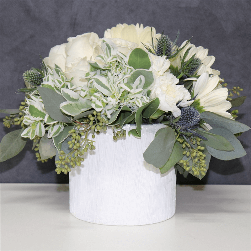 White Flowers in any short vase Flower Delivery Las Vegas NV Vegas Rose Flowers