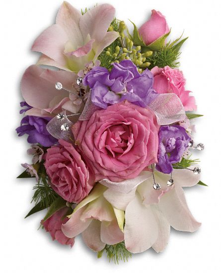 Purple Love Wristlet Flower Bouquet