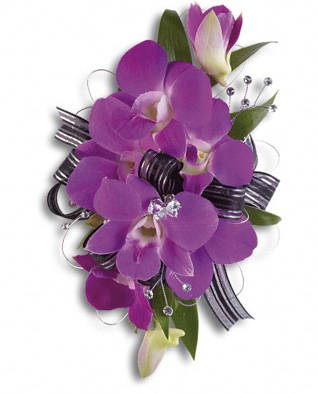 Purple Promise Wristlet Flower Bouquet