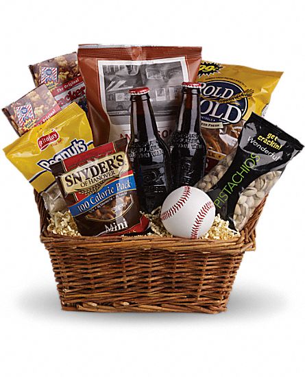 Take Me Out to the Ballgame Basket Flower Bouquet