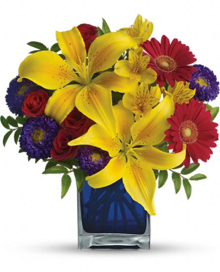 Blue Caribbean Flower Bouquet